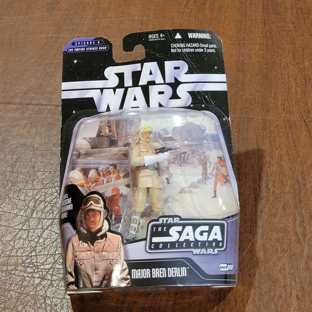 Star Wars Saga Collection Major Bren Derlin Battle of Hoth Hologram Han New